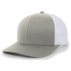 Pacific Headwear Snapback Trucker: Stylish Unisex Cap for All-Day Comfort, Silver/White/Silver OS