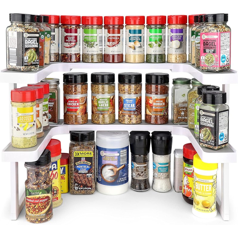 Spicy Shelf Deluxe - Expandable 2 Tiered Spice Rack Organizer