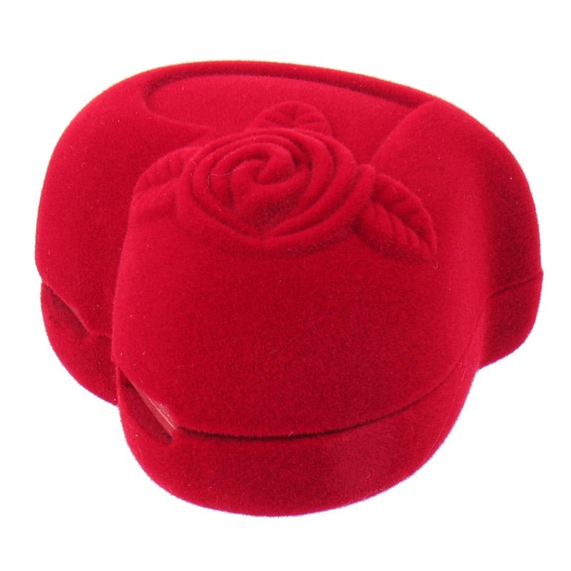 ELEDORO Heart Jewellery Case for Wedding Rings Friendship Rings Partner