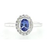 Genuine Blue Tanzanite 925 Solid Sterling Silver Engagement Ring Size