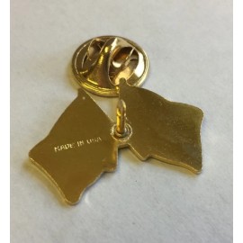 "Handmade" USA and Italy Crossed Friendship Flag Lapel Pin *MADE IN USA*