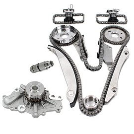 CNS Timing Chain Kit, Primary Tensioner, Water Pump Compatible with 02-05 CHRYSLER/DODGE 2.7L 167CID, V6 DOHC 24V, EER