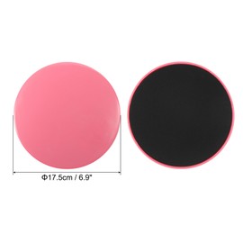 PATIKIL Core Sliders for Working Out 6.9", 2 Packs Dual Sided Exercise Sliders Fitness Workout Discs Strength Slides Gliding Discs for Gym Carpet Hardwood Floor, Pink