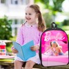 Simmpu Pink Girls' Backpack, Cartoon Princess Children's Backpacks, Princess Backpack