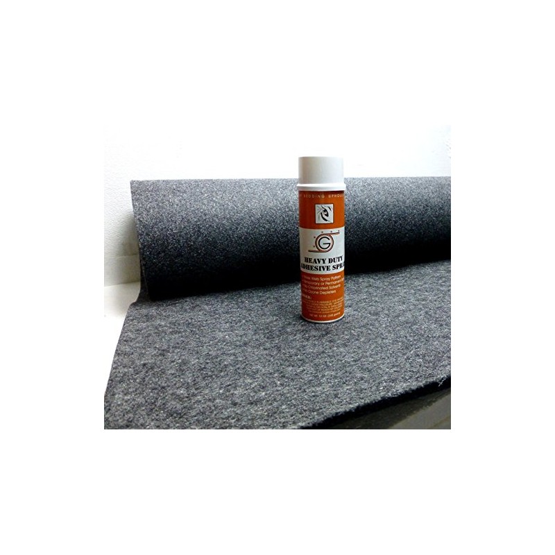 4ft x 15ft Grey Speaker Box Carpet + Spray Adhesive