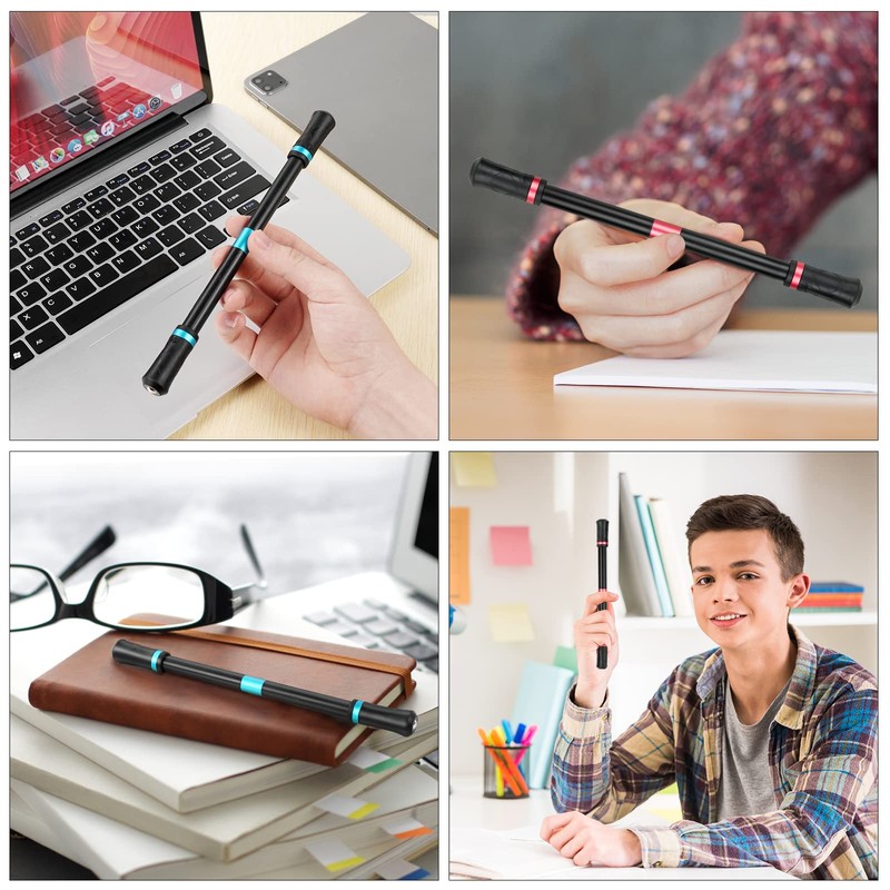 OSDUE 2 Pcs Rolling Finger Rotating Pen, No Pen Refill