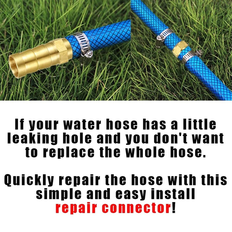 Joywayus 5/8" ID Hose Barb Hex Union Brass Fitting Water/Fuel/Air