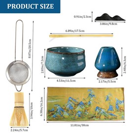 Matcha Tool Set, 7 Counts/set Tea Making Tool Set, Matcha Tools, Matcha Making Tool Set for Home Office, Birthday Gift, Kitchen Accessories, Kitchen Supplies, Christmas Gift Ideas, Gift Sets