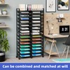 Simple Trending Rolling File Storage Cart, 15-Tier Metal Desk File