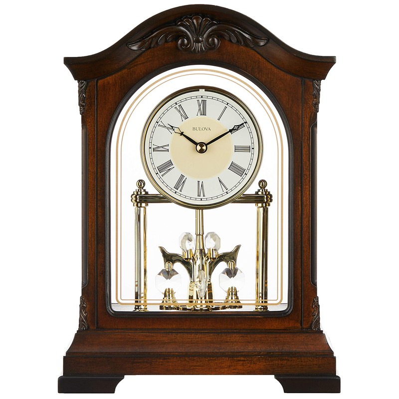 Bulova B1845 Durant Chiming Clock, Walnut
