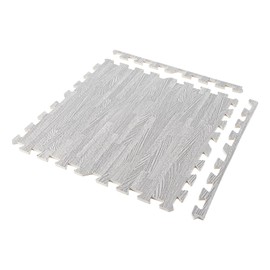 WUSILILU 12pcs EVA Foam Puzzle Floor Mats, 3.88ft² PE Film Covering Interlocking Foam Floor Mats Foam Tiles Exercise Equipment Mats for Living Rooms, Bedrooms, Attics, Balconies (Grey, 60 * 60cm)