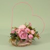 Vaessen Creative Heart-Shaped Metal Crafts, Baby Pink, Ø 15 cm