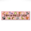 I Brake for Lil Guys Pink Woodland Critter Bumper Sticker