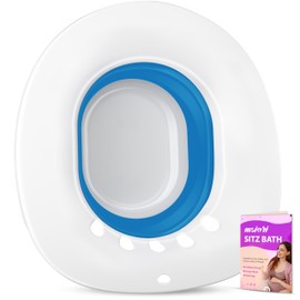 Sitz Bath for Hemorrhoids, Sitz Bath for Postpartum Care - Suitable for Pregnant Women and Perineal Care, Sits Bath Kit for Women - Collapsible Storage, Wide Seat