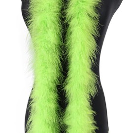 2 m 8 cm Feather Boa Turkey Feathers Boa, Fluffy Plush Feather Boa Feather Stole Feather Scarf Feather Garland for Christmas Tree, Wedding, Crafts, Burlesque, Carnival Party, 20s Costume Decoration,