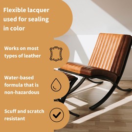 Furniture Clinic Leather Finisher Gloss | Seal & Protect | Suitable for Leather Sofas, Car Interiors, Handbags, and More | Flexible | Prevents Scratches and Scuffs | Gloss Finish (250 ml / 8.5 oz)