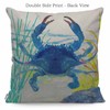WONDERTIFY Blue Crab Cushion Cover Shallow Coastal Aquatic Plants Decorative