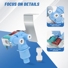 W10179146 Refrigerator Water Inlet Valve Assembly for Whirlpool Kenmore maytag amana kitchenAid ikea Sears and others, replaces WPW10179146 W10155357 W10408179