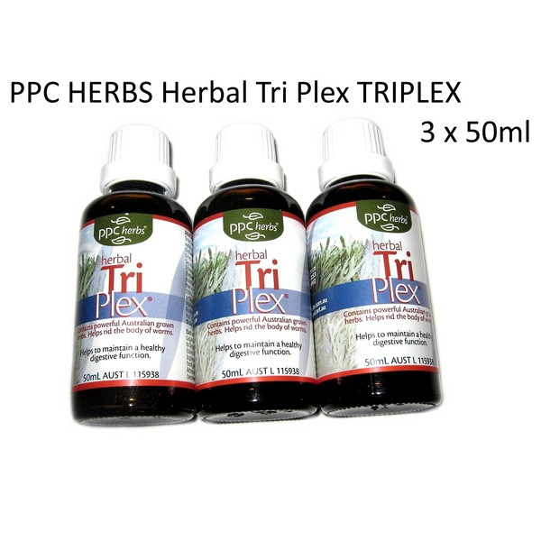 3 x 50ml PPC HERBS Herbal Tri Plex 150ml TRIPLEX Parasitic Defence Worms Flukes