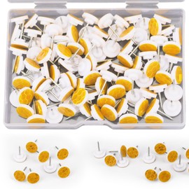 XIHIRCD 100pcs Reflective Trail Tacks, Hunting Trail Markers Glow in the Dark Box Package Reflective Trail Tacks for Hunting Camping Hiking Survival Outdoors (Yellow)