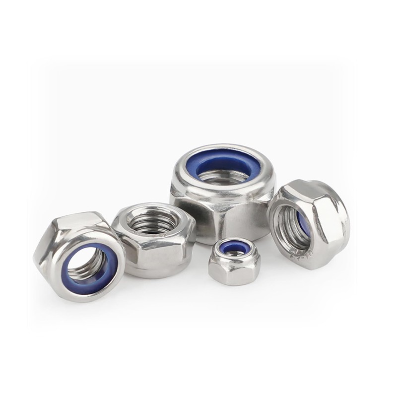 FullFun 100PCS Hex Lock Nuts Nylon Insert Nut Assortment Kit,