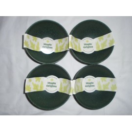 Maple Origins Set of 4 Maple Origins Recycled Maple Wood 5" Serving Bowls Evergreen Color NEW