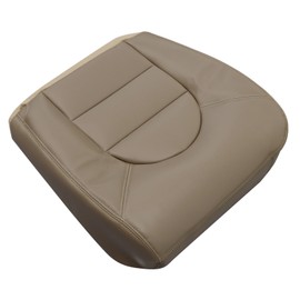 FZJDSD Tan Driver Side Bottom Replacement Leather Seat Cover Compatible with F250 F350 F450 F550 Lariat 1999 2000