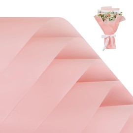 FUHITIM 20 Sheets Flower Wrapping Paper -Waterproof Floral Bouquet Wrapping Paper Used for DIY Crafts, Gift Packaging, Florist Supplies Packaging Paper for Wedding Birthday Gift (Misty Light Pink)