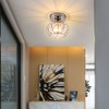 Crystal Chandelier Ceiling Lighting Fitting Small Lampshade Semi Flush Mount