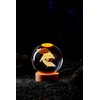 3D Axolotl Crystal Ball Night Light, Upgraded 3.15 Inch Axolotl