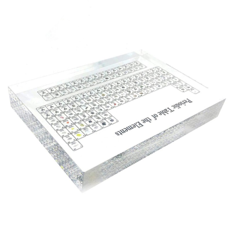 Acrylic Periodic Table Display with 85 Elements Inside Teaching Chemical