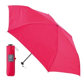 Moonbat 10298 3 Second Urawaza Slim, Lightweight, Folding Umbrella, UV Protection, Rain or Shining, pink, (rose pink)