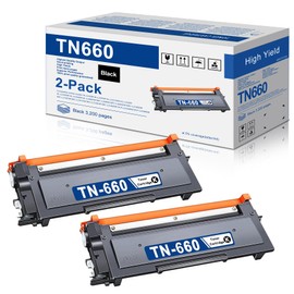 TN660 Toner Cartridge High Yield Replacement for Brother TN 660 TN630 to use with HL-L2300D HL-L2380DW HL-L2320D DCP-L2540DW HL-L2340DW HL-L2360DW MFC-L2720DW Printer,TN6602PK