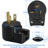 JORINDO 5 Pack 90 Degree 3 Pole DIY rewirable,Right Angle