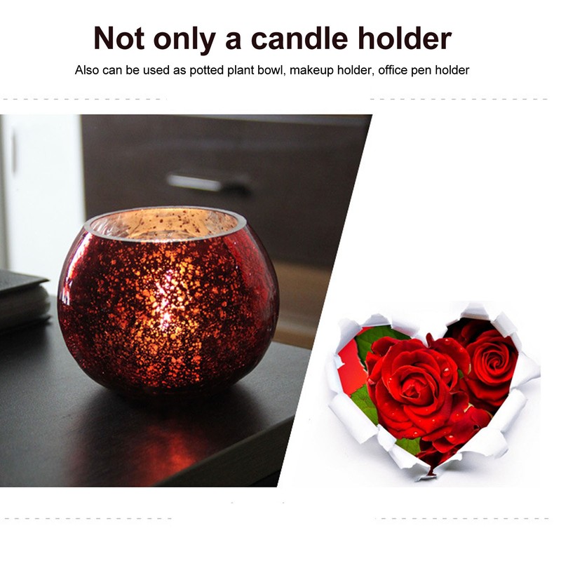 Round Glass Candle Holder Glass Tealight Votive Holder for Wedding