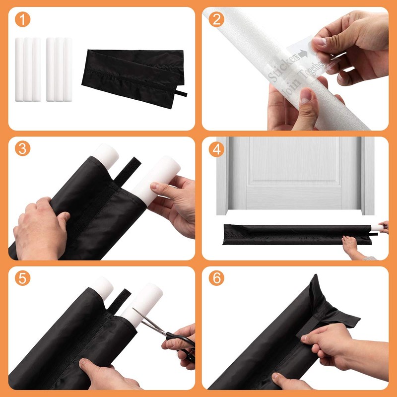 Febos Door Noise Blocker - 36 inches Grey Door Draft