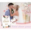 Zhminz Guess How Many Kisses Bridal Shower Game, 5X8 Burgundy