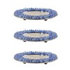 Blue Beaded Candle Stand - Set of 3