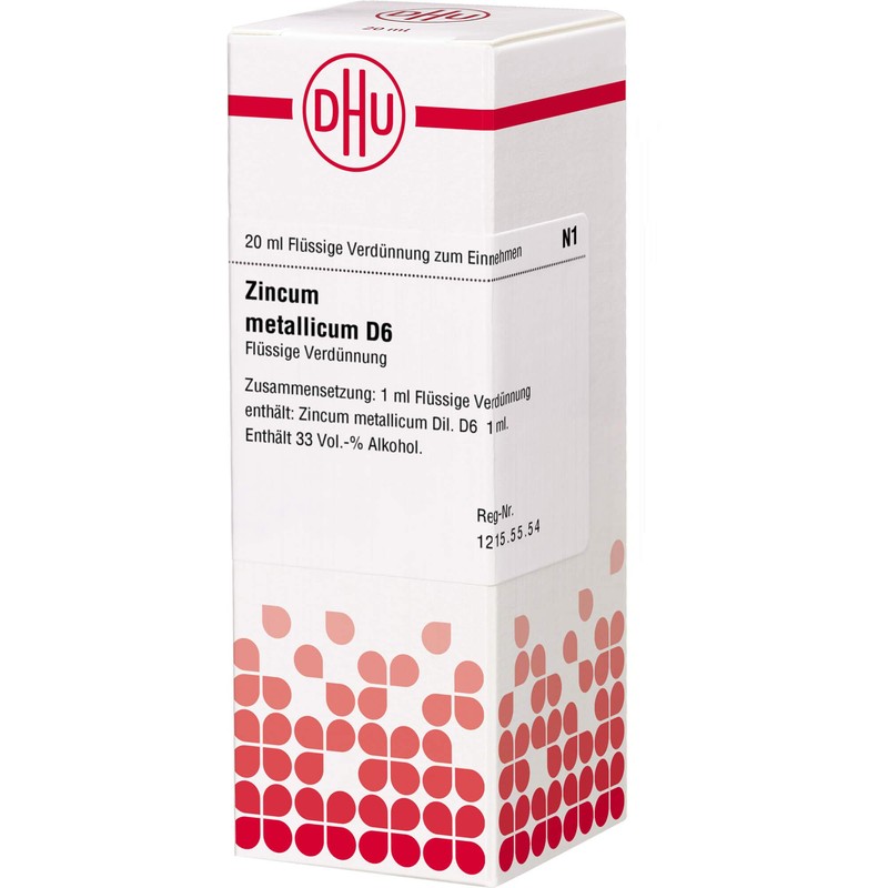 DHU Zincum Metallicum D6 Dilution, 20 ml Solution