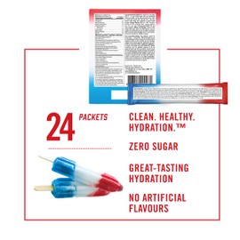 BioSteel Hydration Mix, Great Tasting Hydration with Zero Sugar, and No Artificial Flavours or Preservatives, Ice Pop Flavour, 24 Single Serving Packets