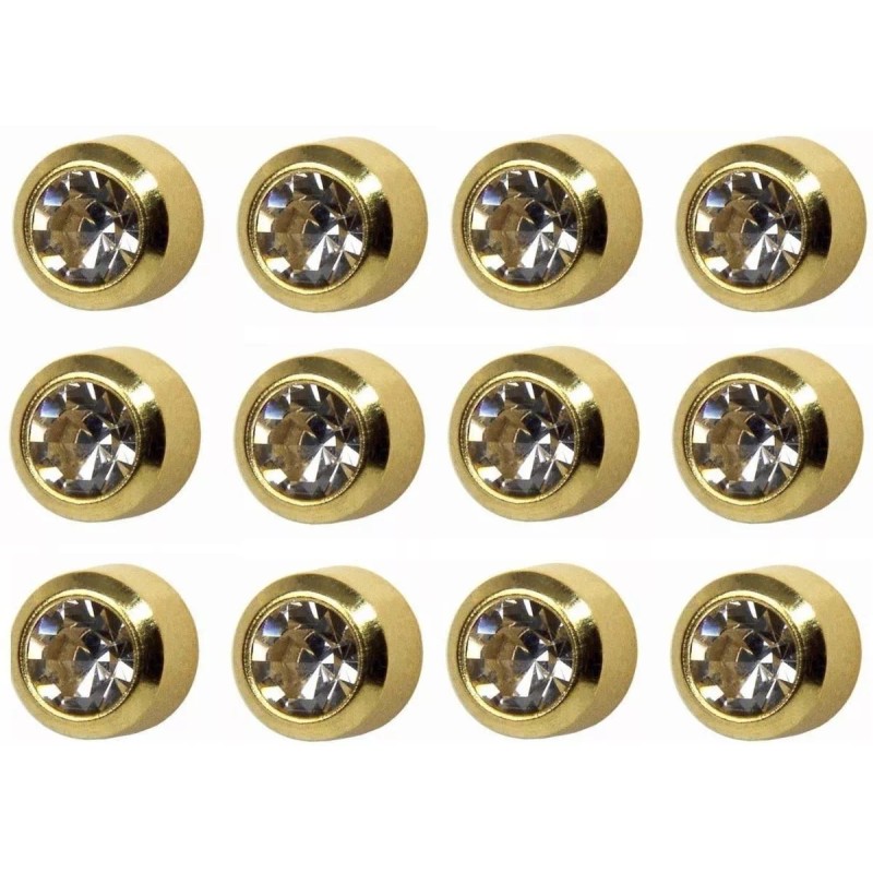Caflon Broqueles Aretes Perforacion Caflon Bezel Studs 4mm 12 Pares