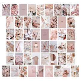 vesaneae 50 Pcs Pink Wall Collage Kit, 4x6 Inch Single Sided Aesthetic Pictures for Teen Girls, Trendy Coquette Wall Decor Aesthetic Posters Room Decor for Dorm Bedroom Living Room Teen Room