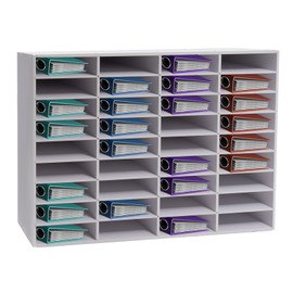 LIAPDG 36 Compartment Literature Organizer, PVC Mail Sorter Organizer Removed Office Classroom Mailbox with Felt Pads Load-Bearing 80 Kg/176Lbs Each Compartment Size(L*H) 23.7 x 6 Cm/9.3 x 2.4 Inch