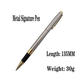 Accod Metal Ballpoint Pen Rollerball Pen Office Signature Pen High-end Gift Box with Two Replaceable Black Refills(0.5mm) Gift for Friends Classmates Family and Colleagues (Silver)