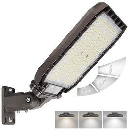 LTBLIGHT LED Parking Lot Light,1 Pack Max.320W Pole Lighting Outdoor,Dusk to Dawn Photocell Timed Dimmer Outdoor Lighting,51200LM 5700K Commercial Area Security Light for Parking Lot, Street, Roadway