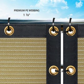 Houssity Tan Beige 6' x 36' Fence Privacy Screen Cover Panel Shade Cloth Fabric for Chain Link Fence Patio Pool Driveway Walkway Construction Project Playground Outdoor Events