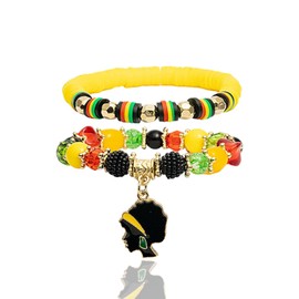 Long tiantian Juneteenth Bracelets African Bracelets for Black Women Juneteenth Decorations Women Black History Bracelet African jewelry Gifts 2025