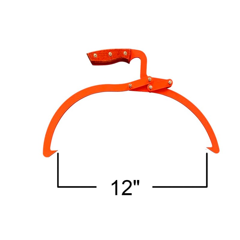 Wood Handle 2 Claw Skidding Tongs Non-Slip Grip, Log Lifting,