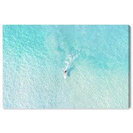 The Oliver Gal Artist Co. Nautical and Coastal Wall Art Canvas Prints 'Water Calm Lost' Home Décor, 36 in x 24 in, Blue, White