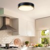 senroyal Flush Mount Ceiling Light Fixture, Black Gold LED Ceiling